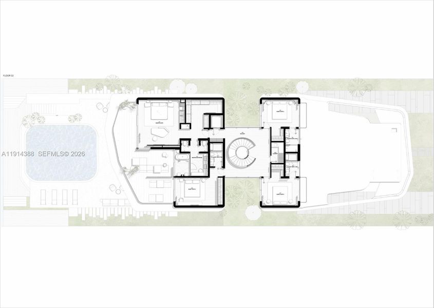 2D floor plan layout of this home in , Miami Beach, FL (Image 5).