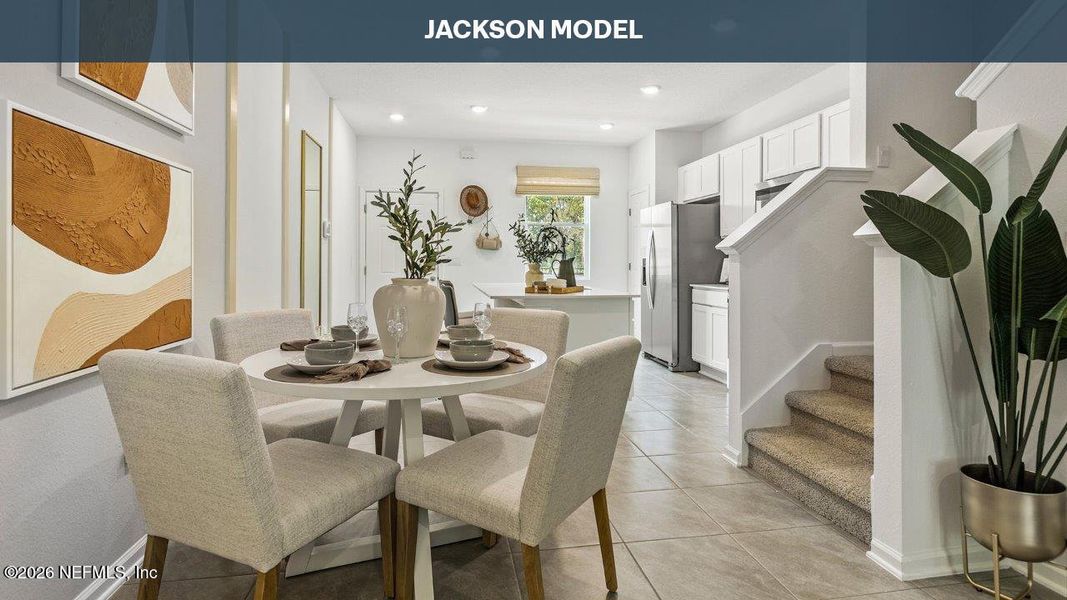 Furnished interior view inside a new home in Cordera Townhomes, St. Augustine (Image 11).