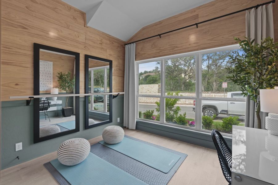 Representative furnished interior of a home built from the Delos by Chesmar Homes in Prominence Urban, San Antonio (Image 11).