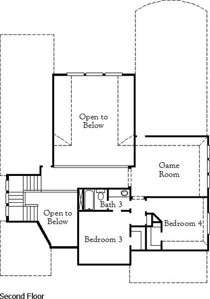 2D floor plan layout of this home in The Highlands, Porter, TX (Image 4).