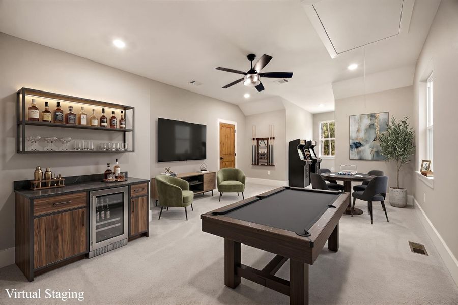 Furnished interior view inside a new home in , New Waverly (Image 36).