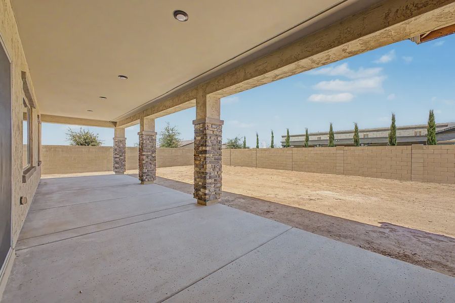 Exterior details and patio area of a home in Bellero Estates, Queen Creek (Image 3). Exterior details and patio area of a home in Bellero Estates, Queen Creek (Image 3).