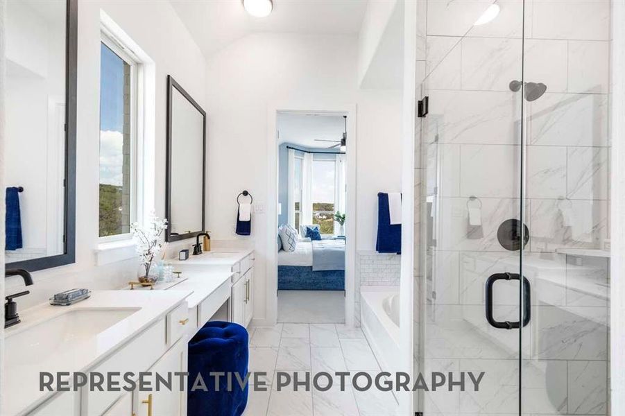 Furnished interior view inside a new home in Tavolo Park, Fort Worth (Image 35).