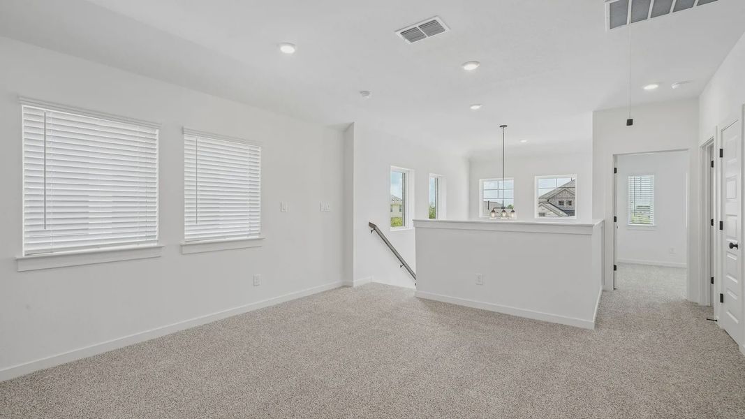 Representative unfurnished interior of a home built from the Sage by Chesmar Homes in Legacy at Lake Dunlap, New Braunfels (Image 19). Representative unfurnished interior of a home built from the Sage by Chesmar Homes in Legacy at Lake Dunlap, New Braunfels (Image 19).