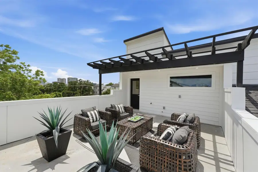 Exterior details and patio area of a home in , Houston (Image 36). Exterior details and patio area of a home in , Houston (Image 36).