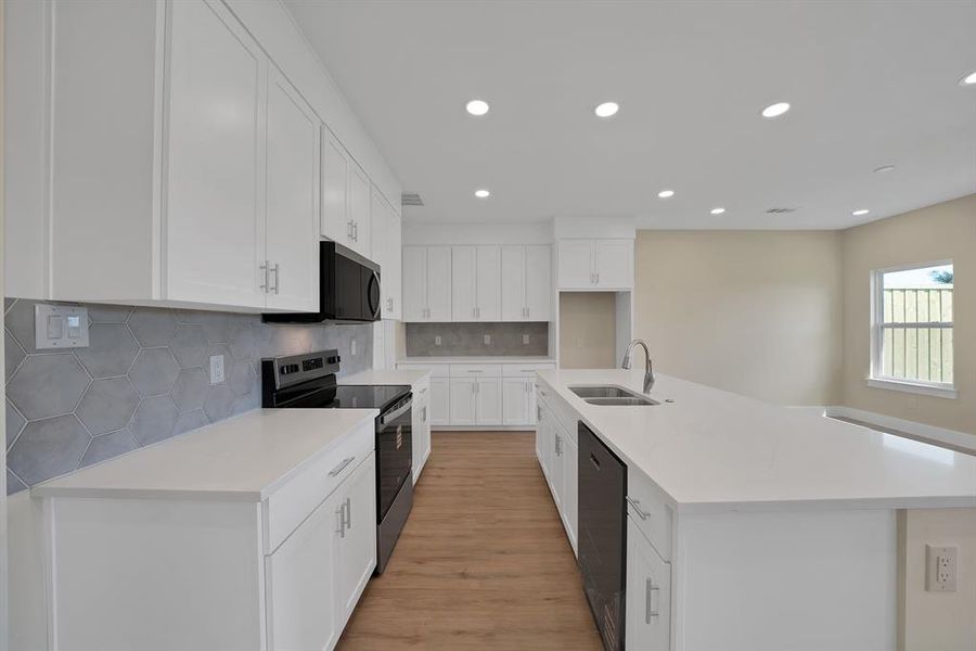 Furnished interior view inside a new home in , The Colony (Image 8).