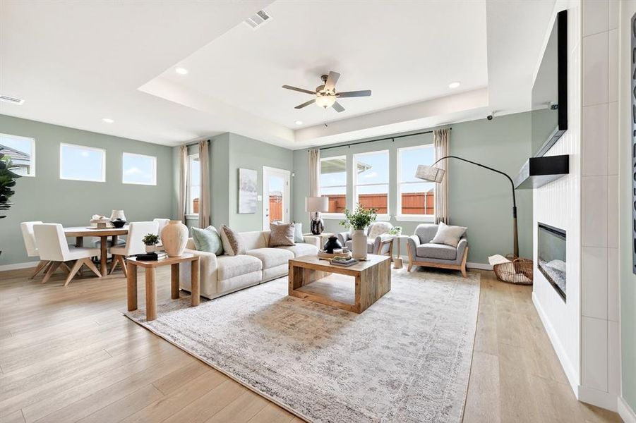 Furnished interior view inside a new home in Parks at Foster Crossing, Anna (Image 13).