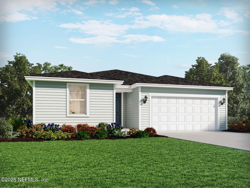 Front exterior of a new home in Cypress Meadows - Signature Series, Jacksonville, FL, highlighting curb appeal (Image 1). Front exterior of a new home in Cypress Meadows - Signature Series, Jacksonville, FL, highlighting curb appeal (Image 1).