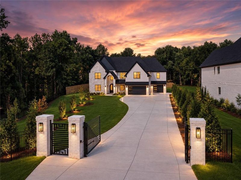 Front exterior of a new home in , Suwanee, GA, highlighting curb appeal (Image 28).