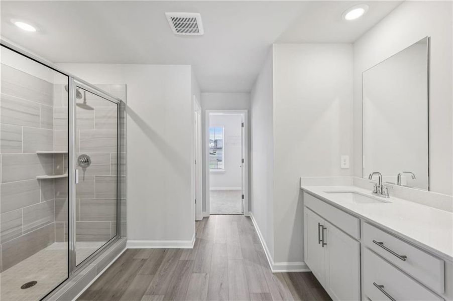 Furnished interior view inside a new home in Parkside at Grayson, Grayson (Image 13).