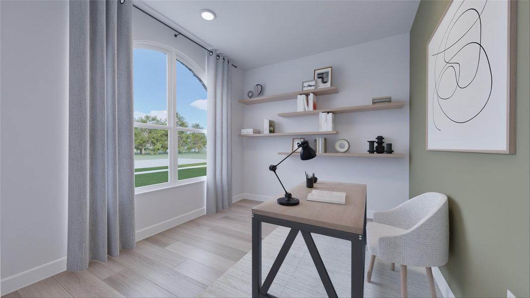 Furnished interior view inside a new home in Legacy, League City (Image 2).