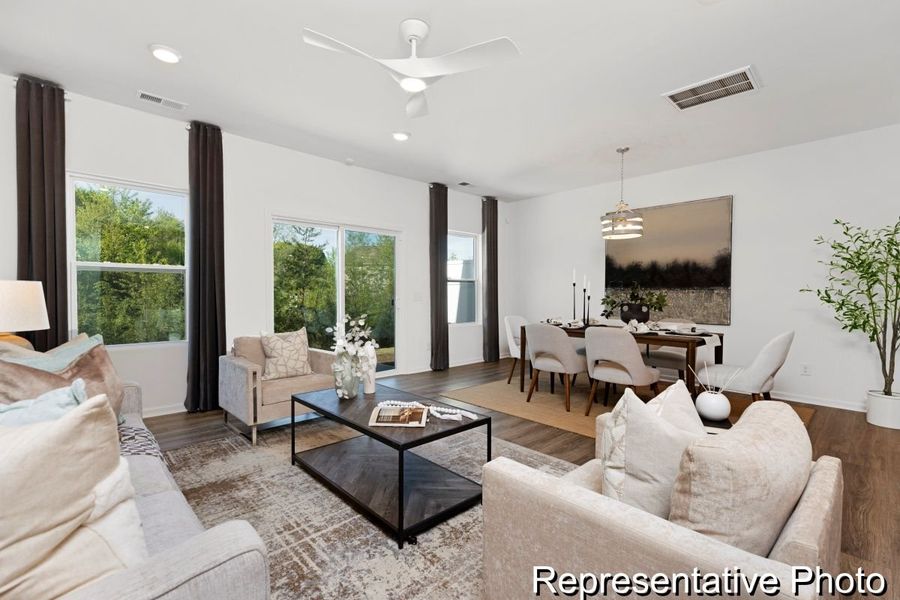Furnished interior view inside a new home in Westbrook Falls Townhomes, Colfax (Image 9).