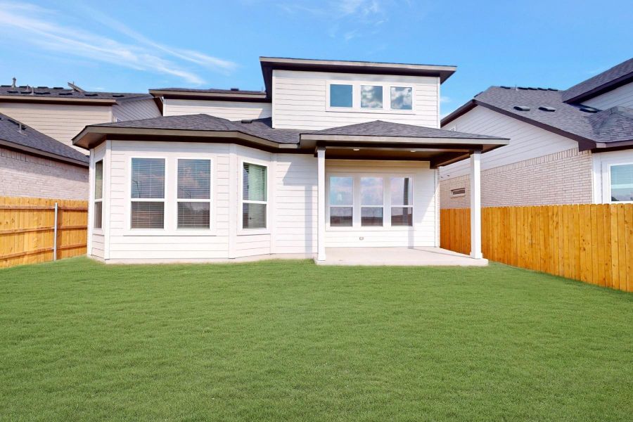 Exterior details and patio area of a home in Estancia West, Manchaca (Image 23). Exterior details and patio area of a home in Estancia West, Manchaca (Image 23).