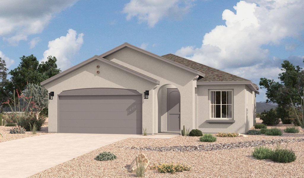 Representative exterior photo of a completed home built from the Aguirre by Hakes Brothers in Summer Sky North, El Paso, TX (Image 16).