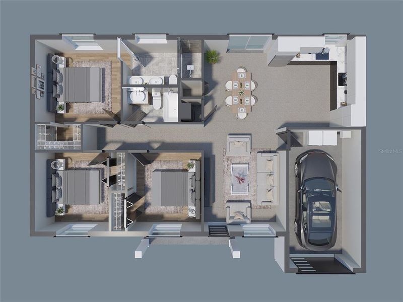 2D floor plan layout of this home in , Ocala, FL (Image 3).