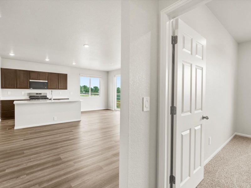 Spacious, unfurnished interior of a new home in Poudre Heights: The Lakes Collection, Windsor (Image 9). Spacious, unfurnished interior of a new home in Poudre Heights: The Lakes Collection, Windsor (Image 9).