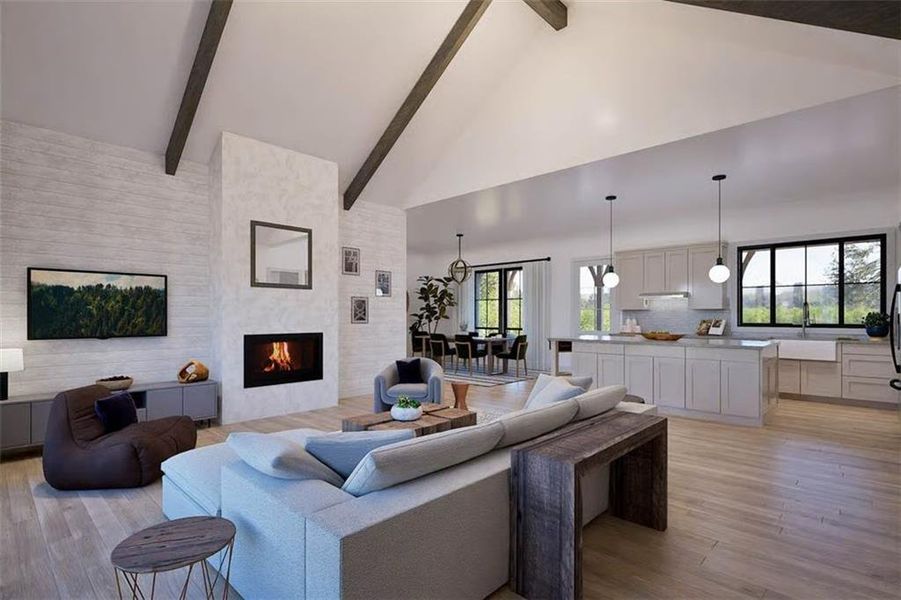 Furnished interior view inside a new home in , Cartersville (Image 5).