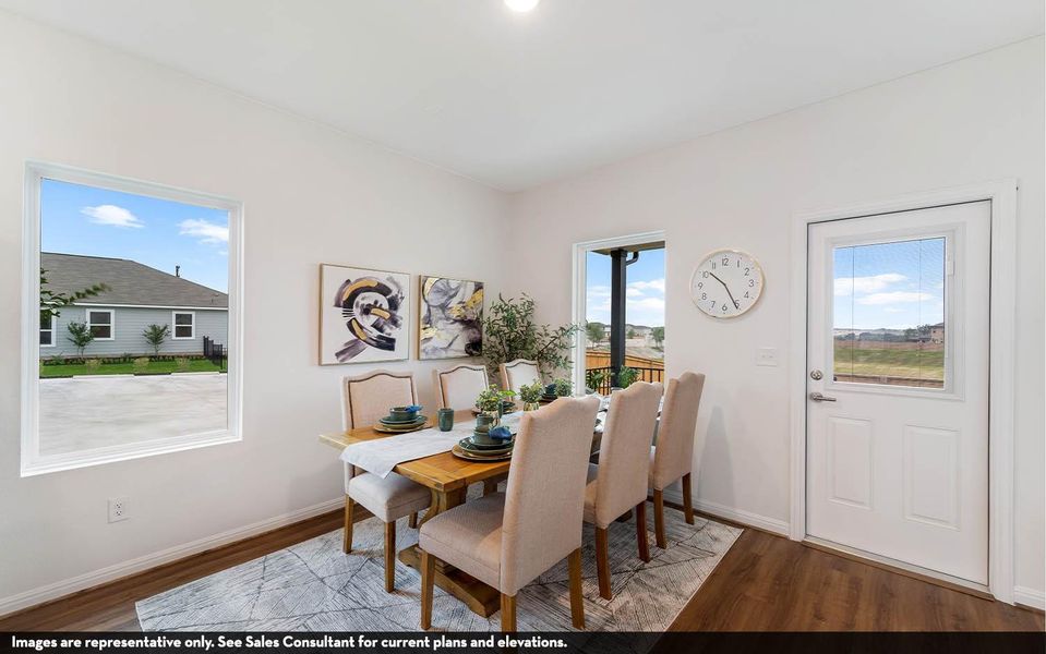 Furnished interior view inside a new home in Sweetgrass Village, Crosby (Image 11).