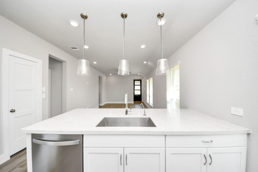 Furnished interior view inside a new home in Laurel Landing: Founders Collection, Alvin (Image 9).