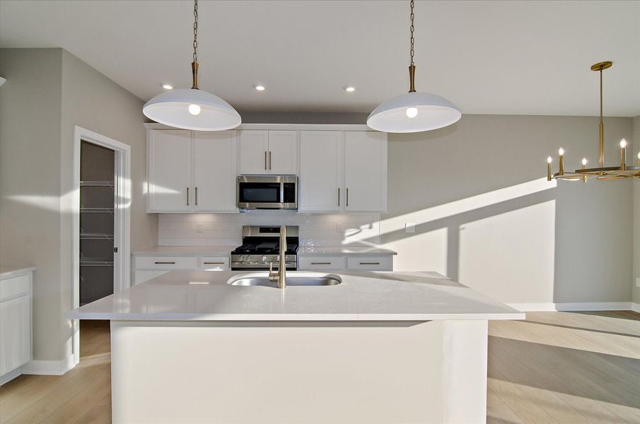 Representative furnished interior of a home built from the Amelia by Fischer Homes in Easton Park, Dallas (Image 4).