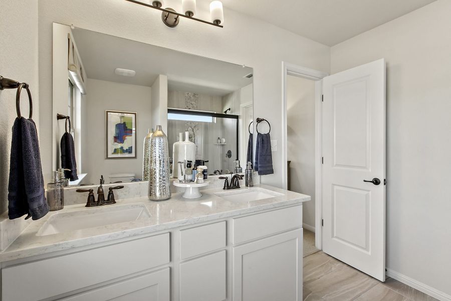 Furnished interior view inside a new home in Crosswinds, Kyle (Image 30). Furnished interior view inside a new home in Crosswinds, Kyle (Image 30).