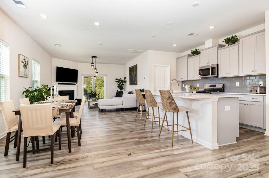 Kitchen and dining area