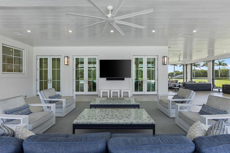 Exterior details and patio area of a home in , Wellington (Image 46). Exterior details and patio area of a home in , Wellington (Image 46).