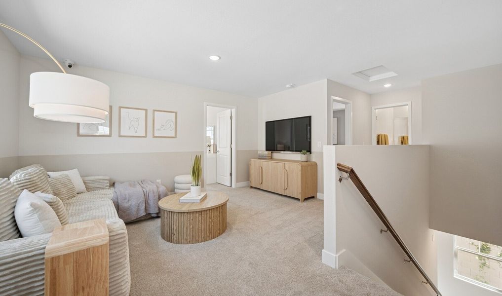 Versatile loft space to use as a media room