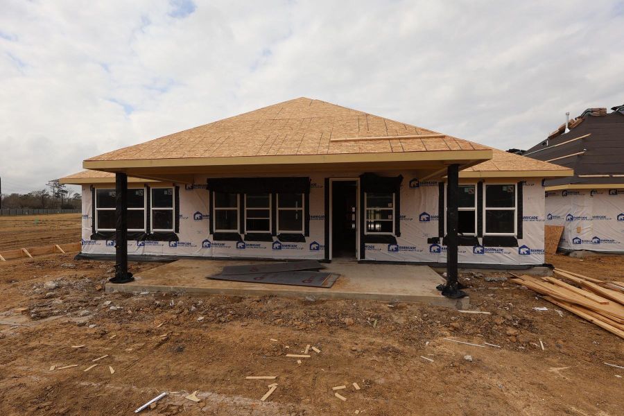 Backyard with covered patio - still under construction!