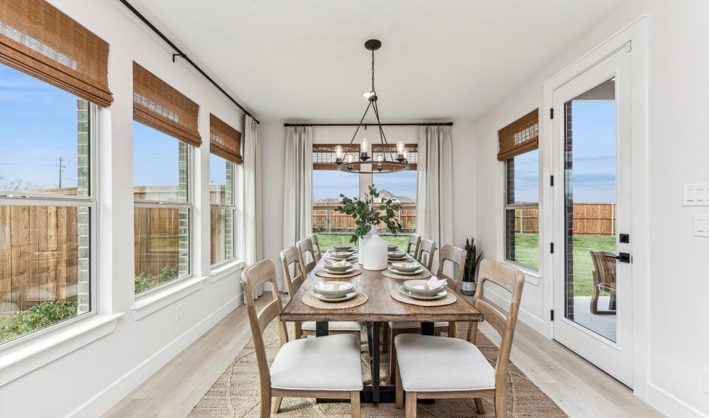 Dining area with stunning baseboards