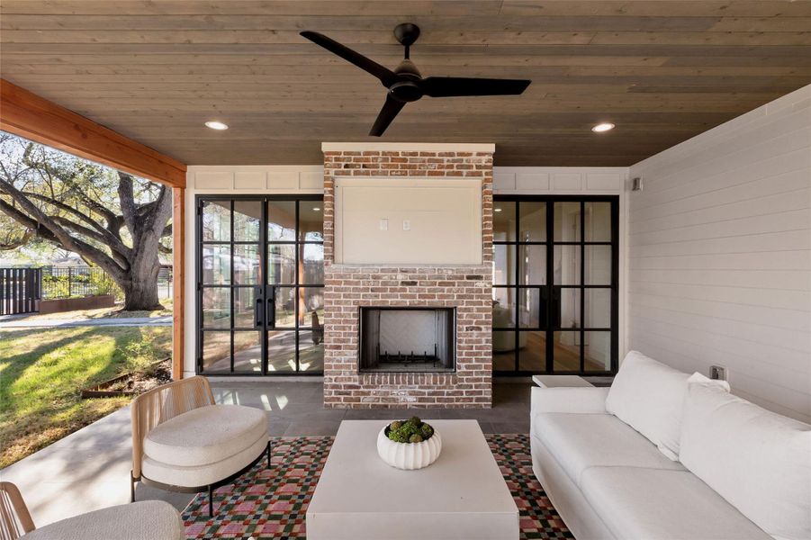 Exterior details and patio area of a home in , Austin (Image 22). Exterior details and patio area of a home in , Austin (Image 22).