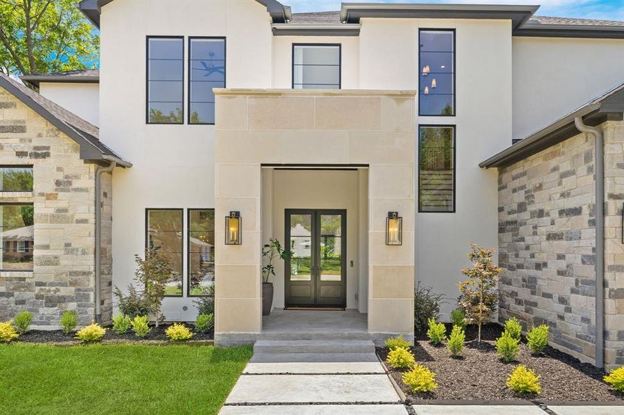 Front exterior of a new home in , Dallas, TX, highlighting curb appeal (Image 21).