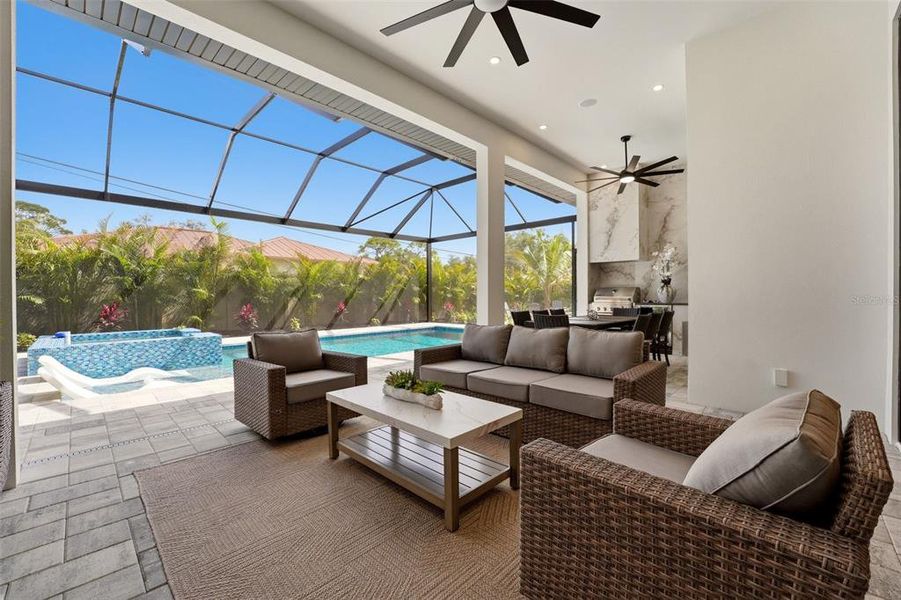 Exterior details and patio area of a home in , Sarasota (Image 37).