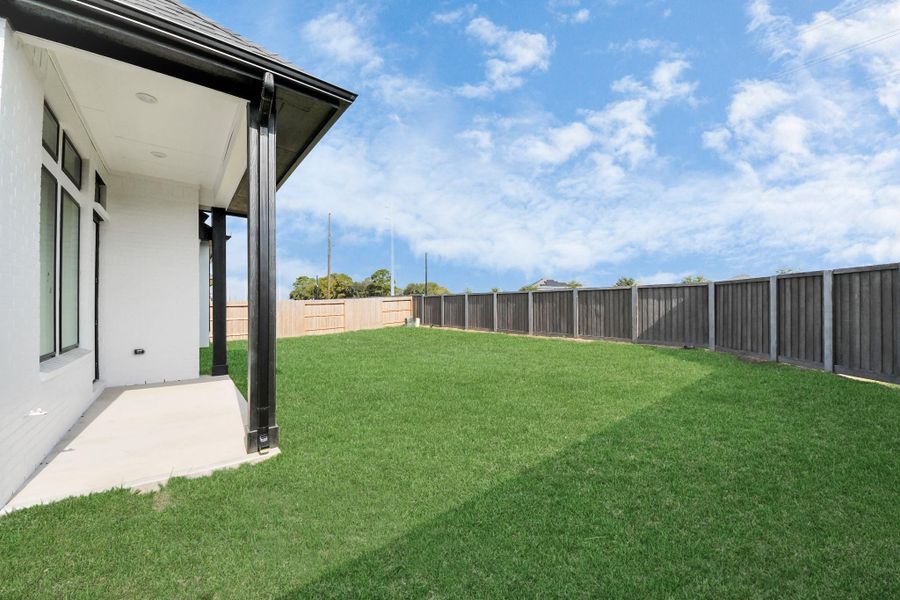 Exterior details and patio area of a home in Arabella on the Prairie: Premier Collection, Richmond (Image 14). Exterior details and patio area of a home in Arabella on the Prairie: Premier Collection, Richmond (Image 14).