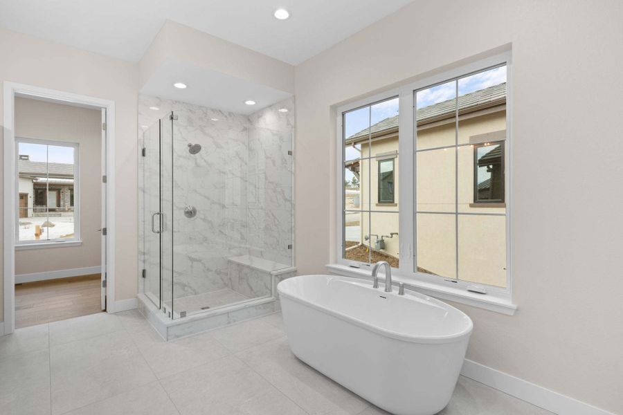 Residence 2 | Primary Bath | V3 layout | The Summit at Castle Pines by Trumark Homes