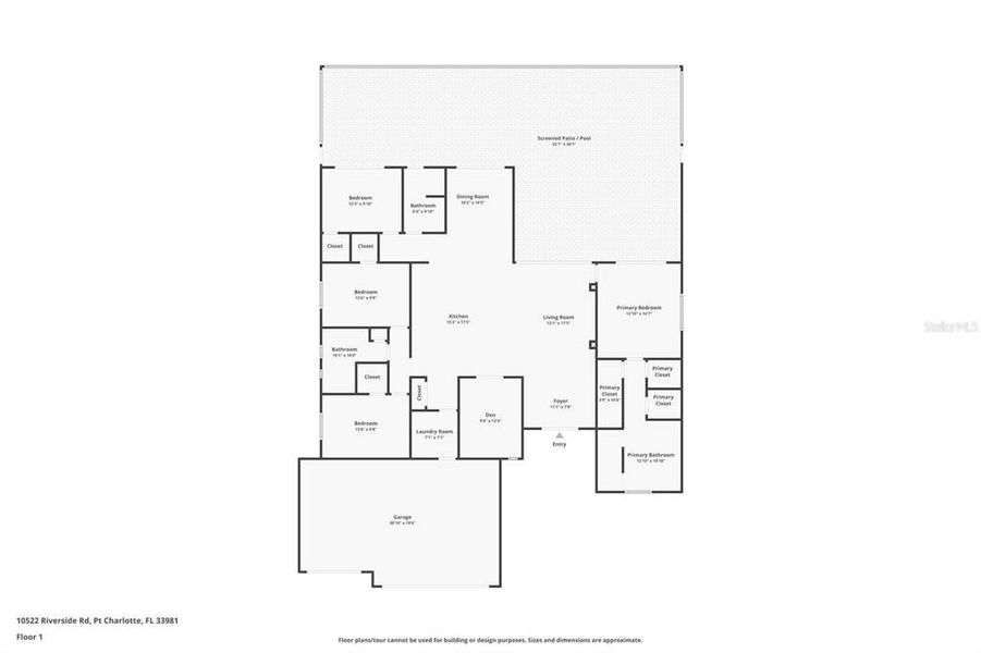 2D floor plan layout of this home in , Port Charlotte, FL (Image 3).