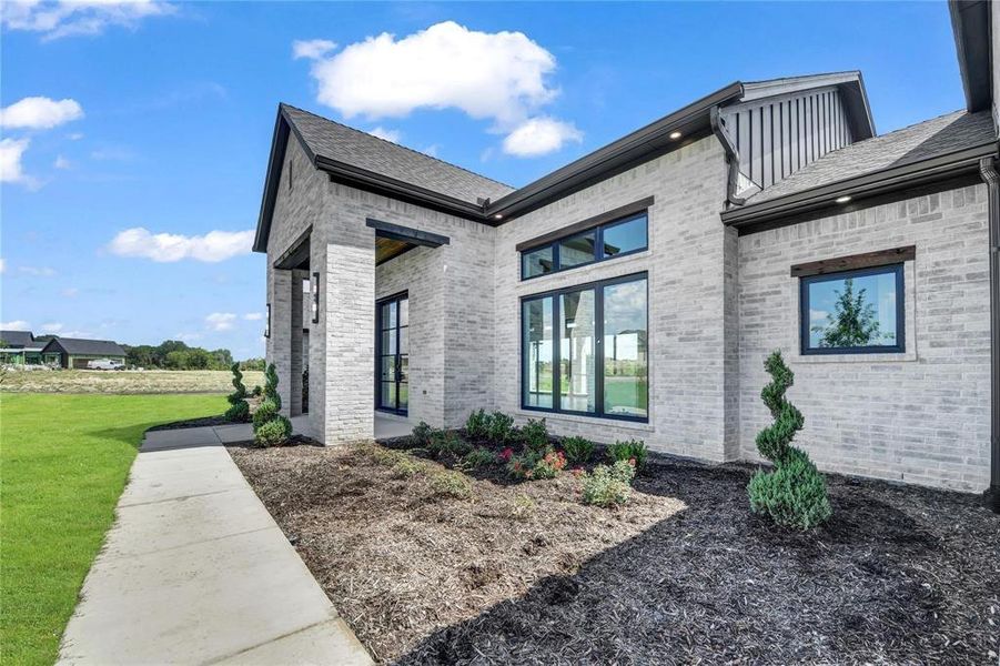 Exterior details and patio area of a home in , Aledo (Image 28).