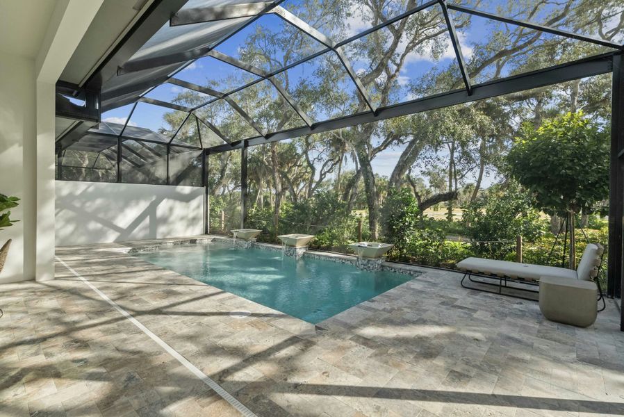 2D floor plan layout for the Seabreeze Grande by GHO Homes in Seaglass, Vero Beach, FL (Image 39).