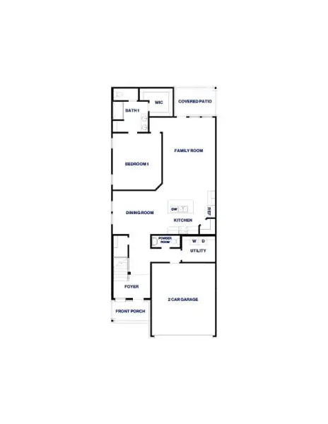 2D floor plan layout for the Renea by D.R. Horton in Indian Springs, Crosby, TX (Image 3).