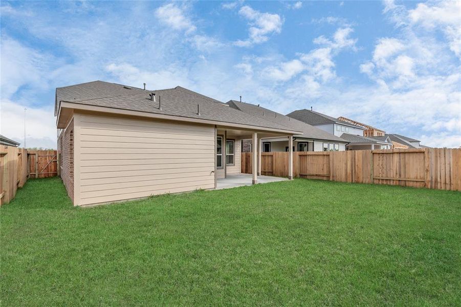 The potential for creating your dream outdoor living area is limitless! Sample photo of completed home with similar floor plan. As-built interior colors and selections may vary