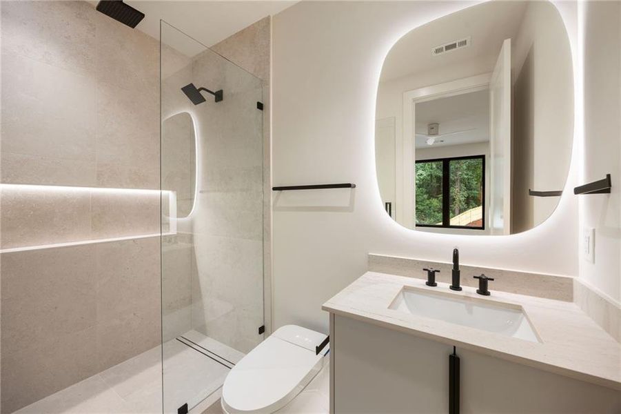 Furnished interior view inside a new home in , Atlanta (Image 9).