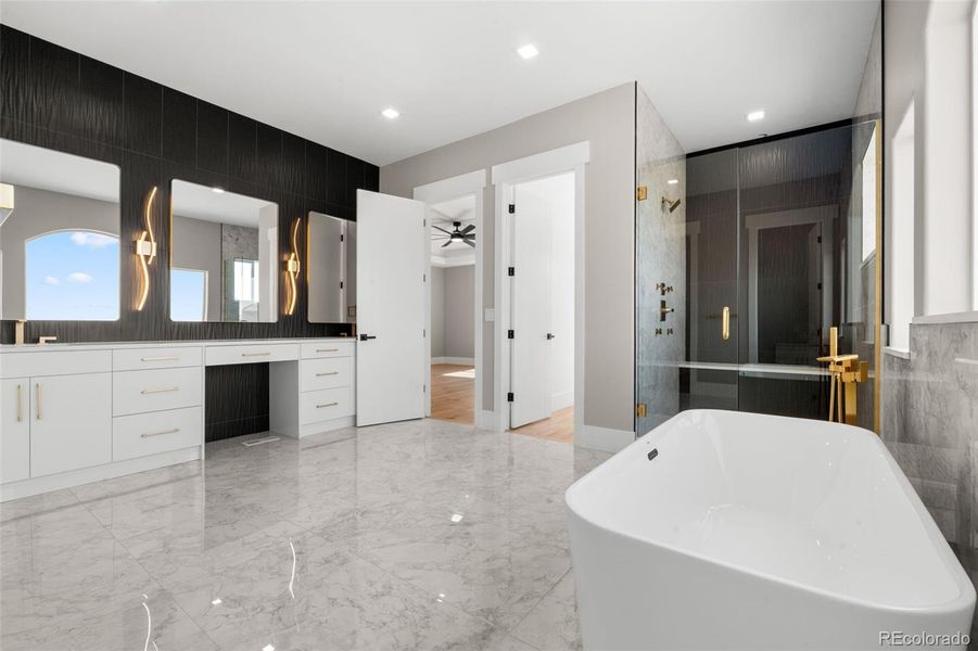 Furnished interior view inside a new home in , Centennial (Image 12).