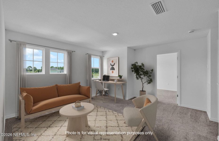 Furnished interior view inside a new home in Hyland Trail, Green Cove Springs (Image 15). Furnished interior view inside a new home in Hyland Trail, Green Cove Springs (Image 15).