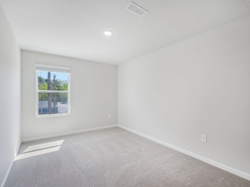 Spacious, unfurnished interior of a new home in The Rows at Buffaloe Reserve, Raleigh (Image 17). Spacious, unfurnished interior of a new home in The Rows at Buffaloe Reserve, Raleigh (Image 17).
