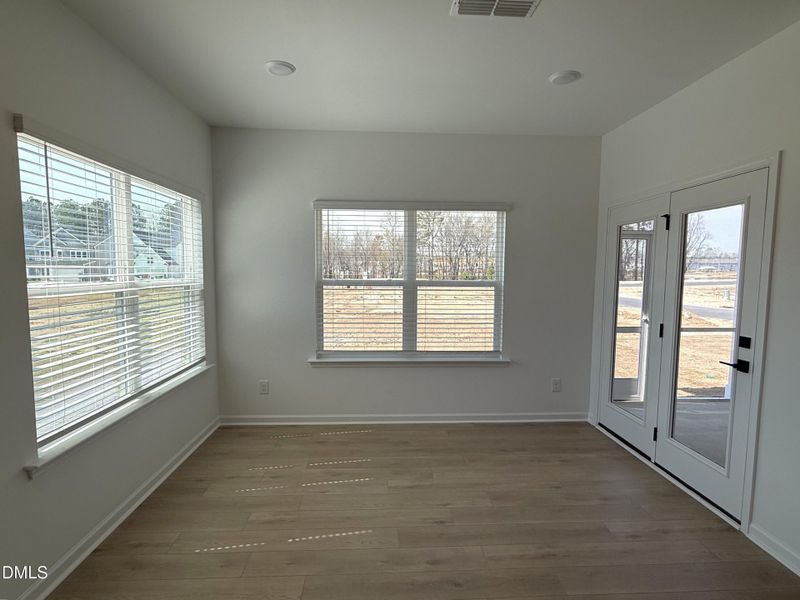 Camden breakfast nook to screened porch
