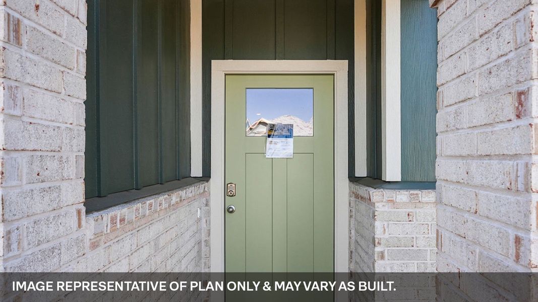 Representative exterior details of a home built from the The Quincy by D.R. Horton in Thunder Rock, Marble Falls (Image 3).
