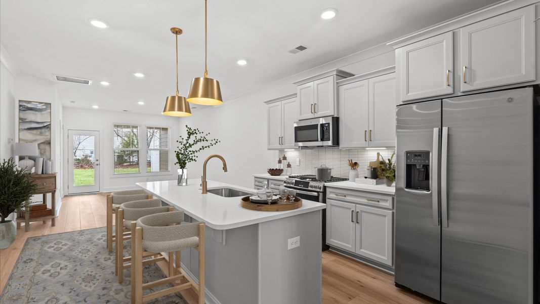 Furnished interior view inside a new home in Pelham Crossing Villas, Greenville (Image 36).