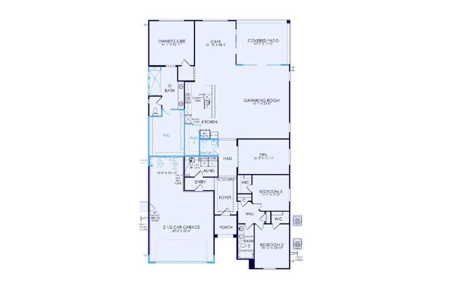 2D floor plan layout of this home in Soleo, San Tan Valley, AZ (Image 4).