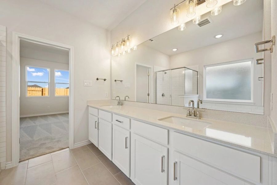 Furnished interior view inside a new home in Lariat, Liberty Hill (Image 18). Furnished interior view inside a new home in Lariat, Liberty Hill (Image 18).