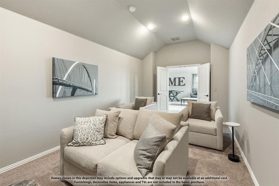 Furnished interior view inside a new home in Abe's Landing, Granbury (Image 8).